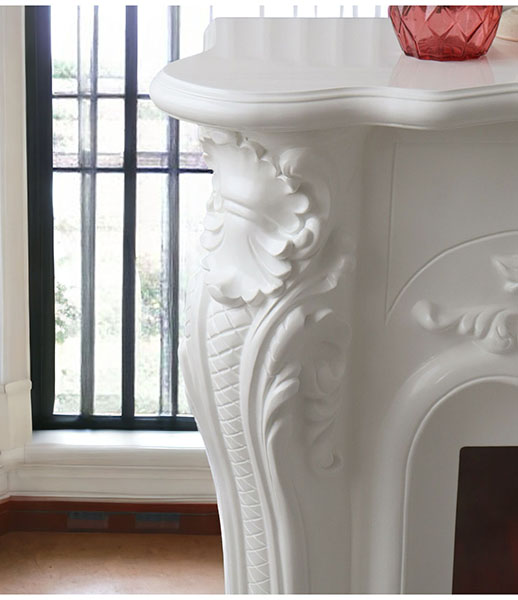 ロココ調 マントルピースコンソールコンソール 100cm ホワイト