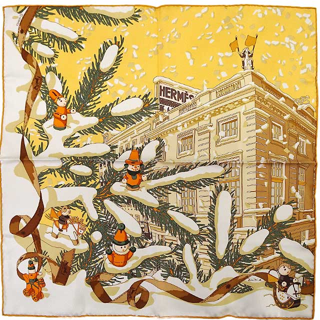 HERMES エルメス スカーフ カレ45 ガヴロッシュ フォーブル 24番地の