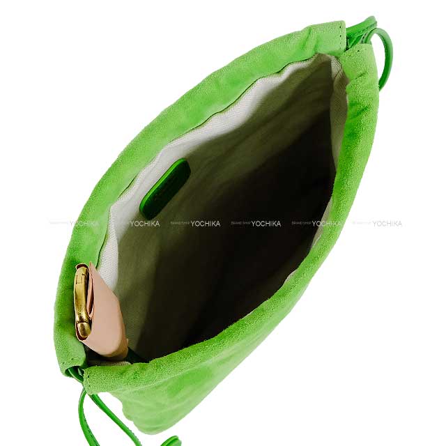 MIUMIU ミュウミュウ ポーチ スエード ライトグリーン スエード