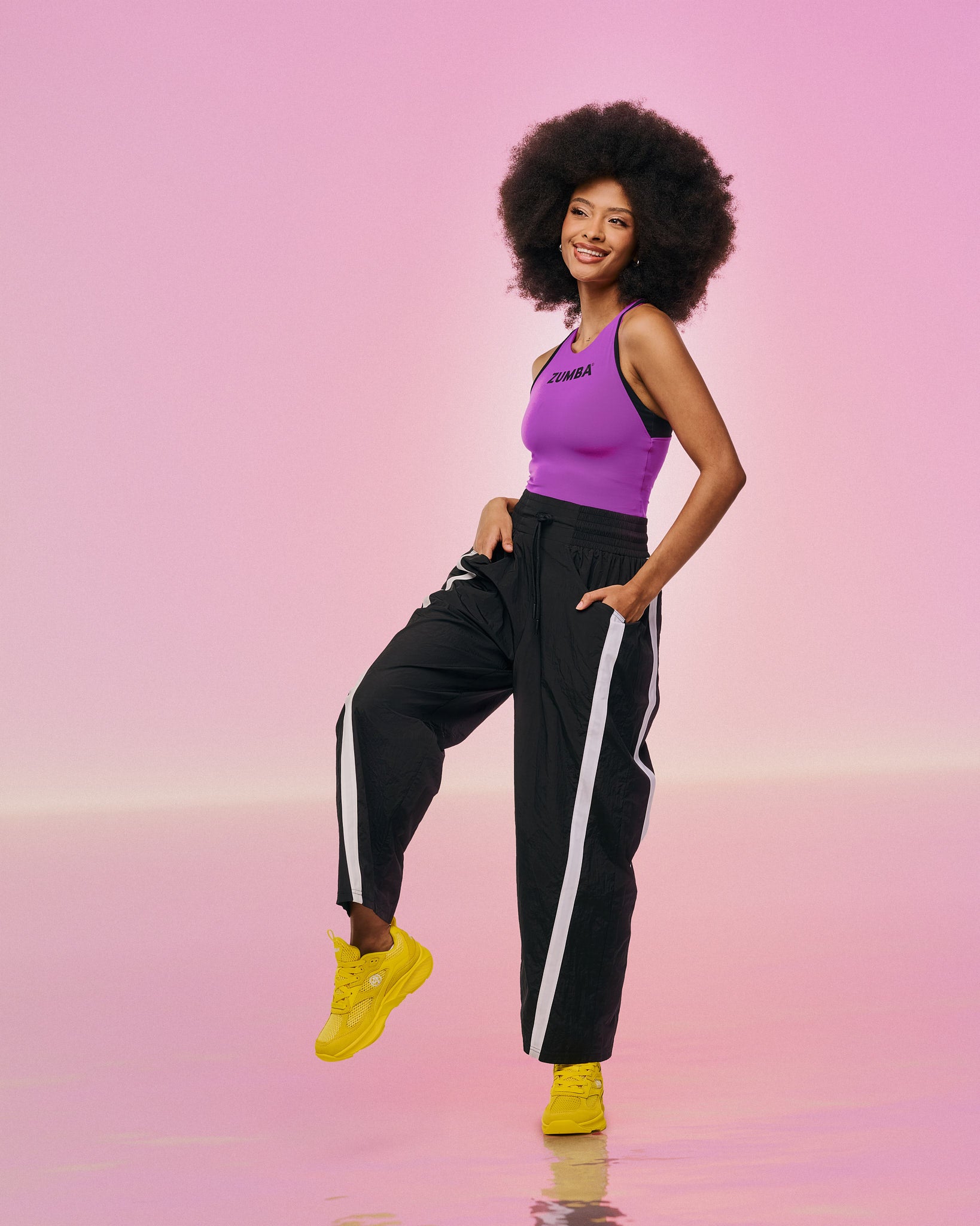 Apres Zumba High Rise Crop Track Pants – Zumba Wear | STRONG iD
