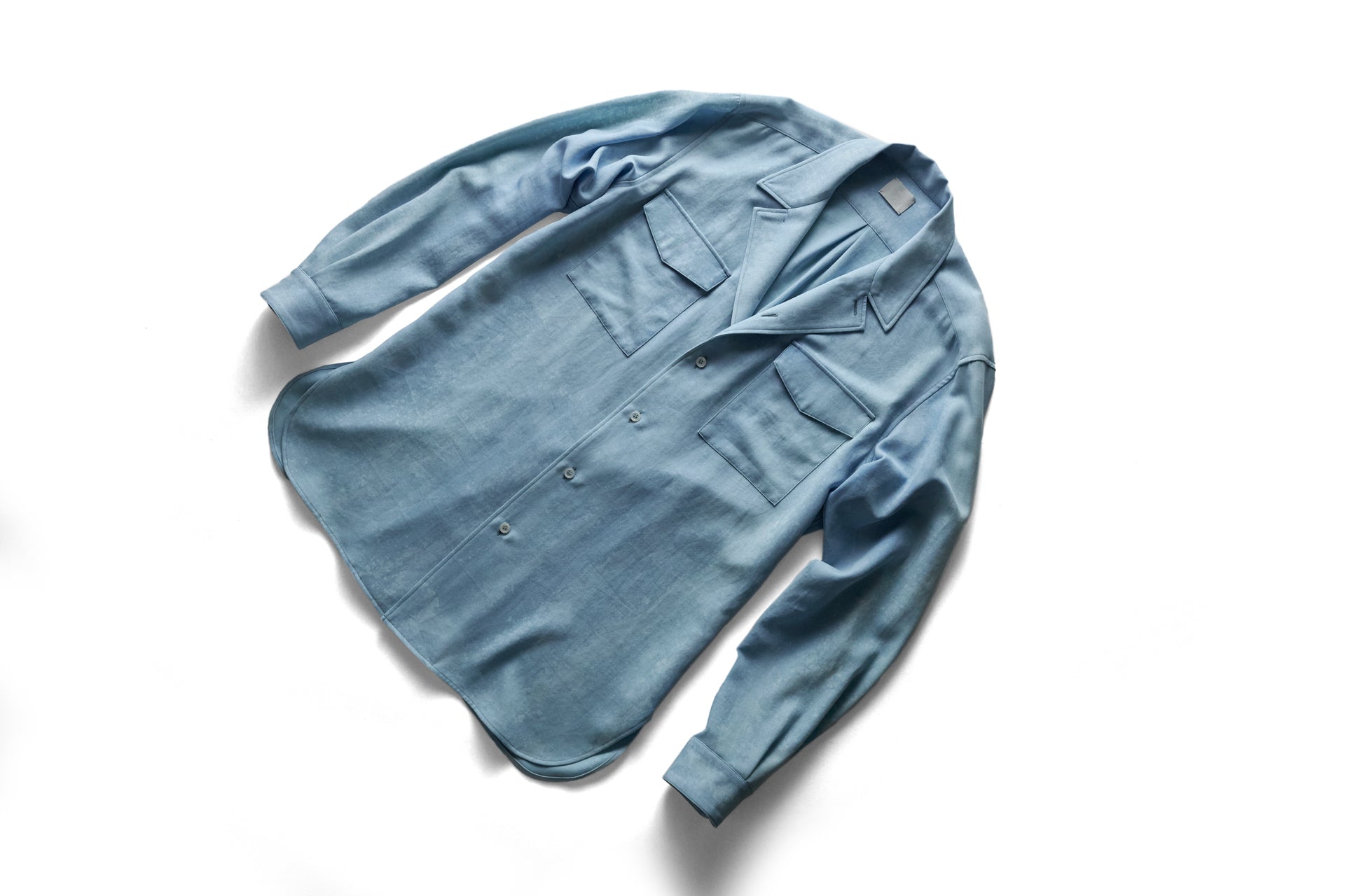 25142-ai / 藍染コットンローブ・テーラードカラーシャツ – 山内