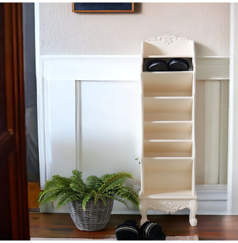 スリッパラック｜ヨーロピアンクラシックホワイト｜おしゃれインテリア