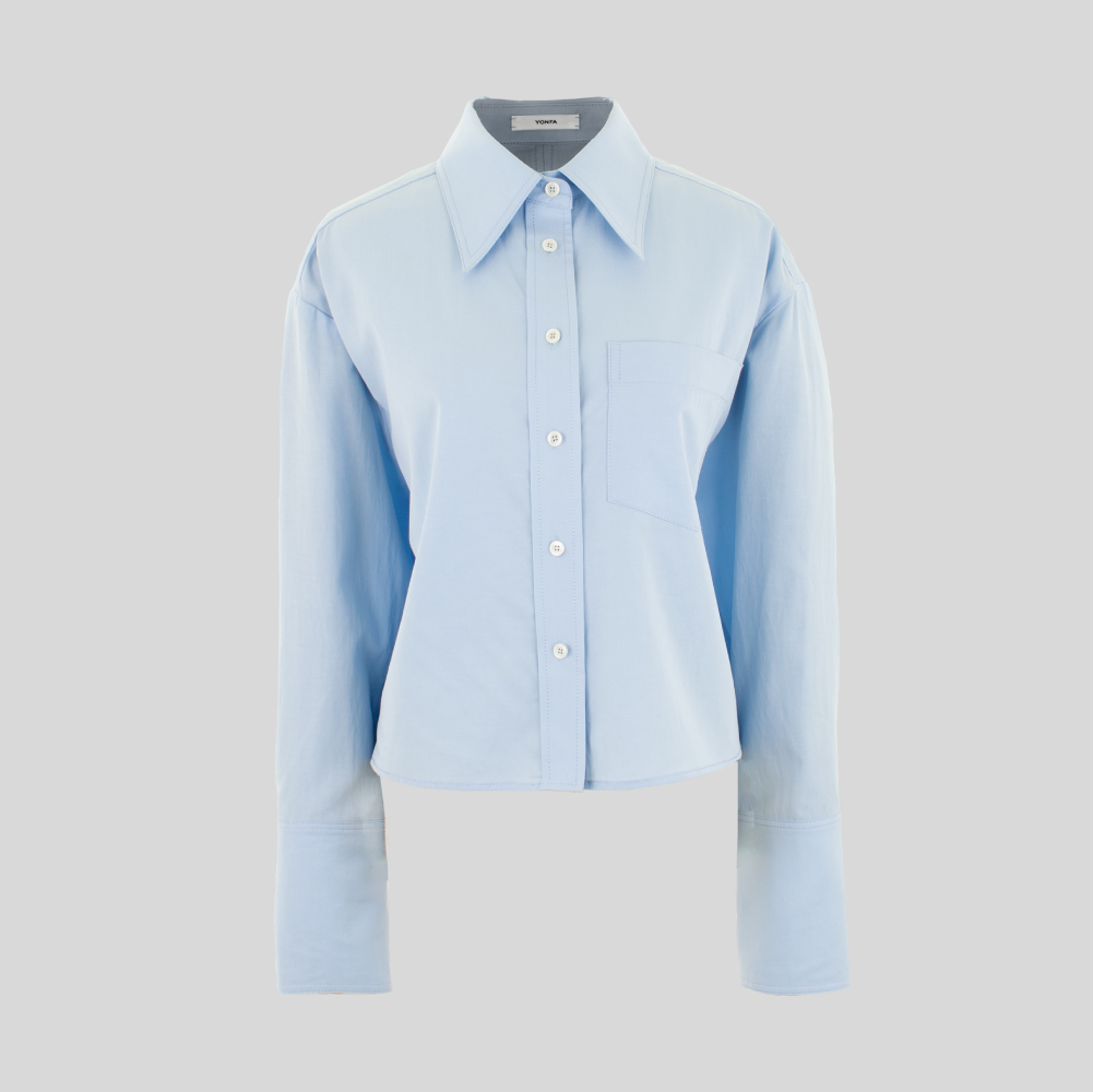 YONFA / 【PRE ORDER】ボクシークロップドシャツ (white)