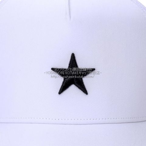 ヨシノリコタケ 帽子 スター3D刺繍 キャップ-白-2025SS| ヨシノリ
