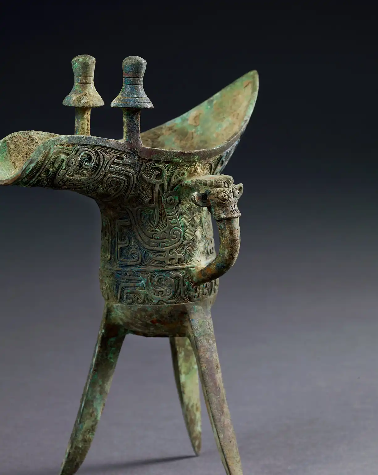 2058 西周中期青銅鳳鳥紋爵- 圓國際藝術有限公司