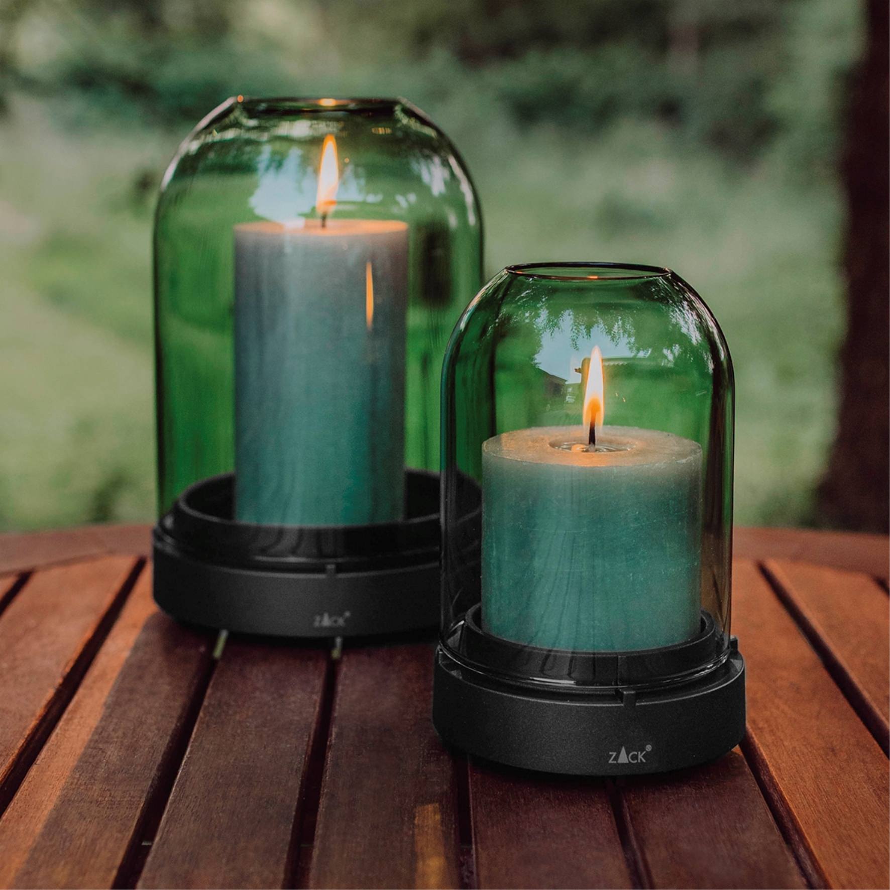 ランタンS グリーン｜30113 TREVO ガラス製 テーブルライト 卓上ライト