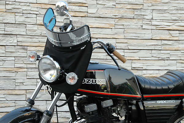 メッキ短風防/白布タレ | 旧車バイクカスタムパーツのゼットファーザー