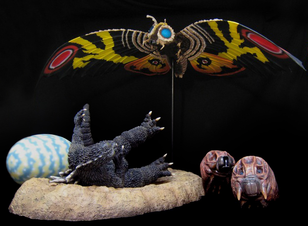 □モスラ対ゴジラ・静之浦の死闘 完成品+パラダイス モスラ幼虫</FONT