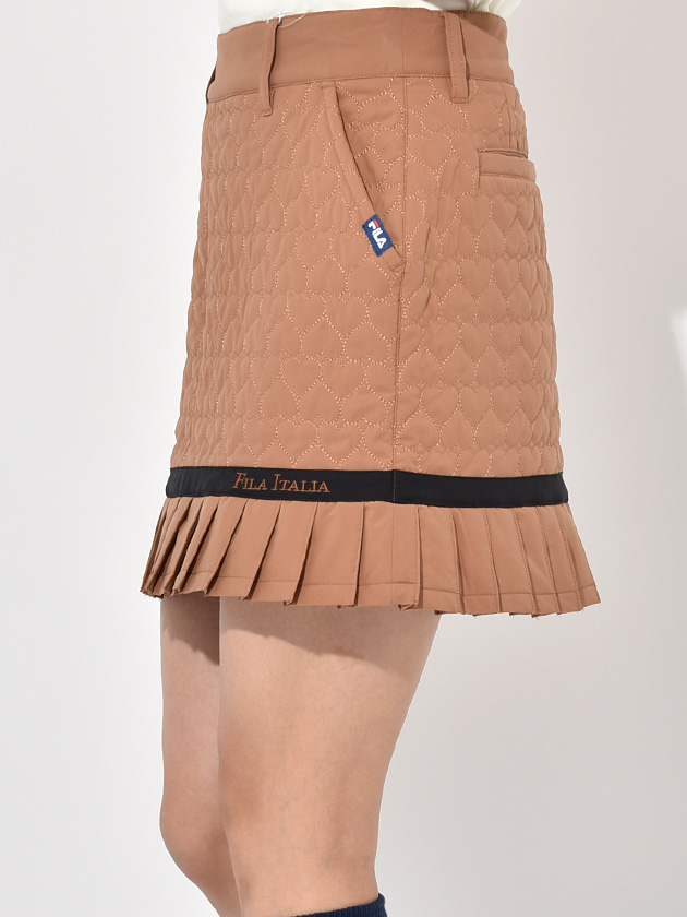 フィラゴルフ 中綿裾プリーツスカート 794364（ブラウン