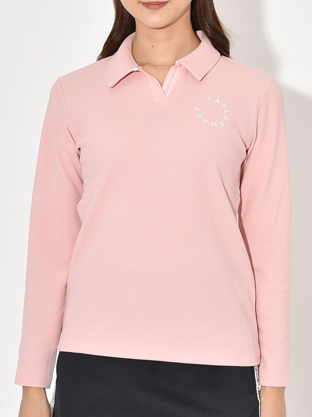 テーラーメイドゴルフ 25年秋冬新作 サークルロゴ長袖ポロシャツ TL536