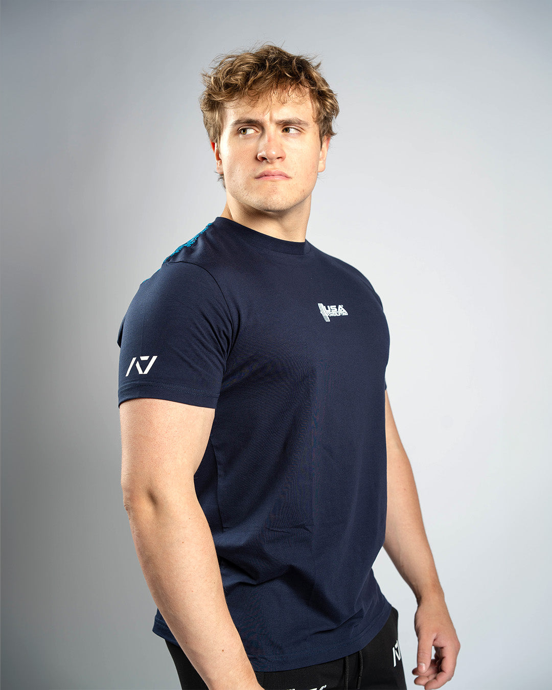 USAPL True-Fit Men's Bar Grip Shirt - Navy - A7