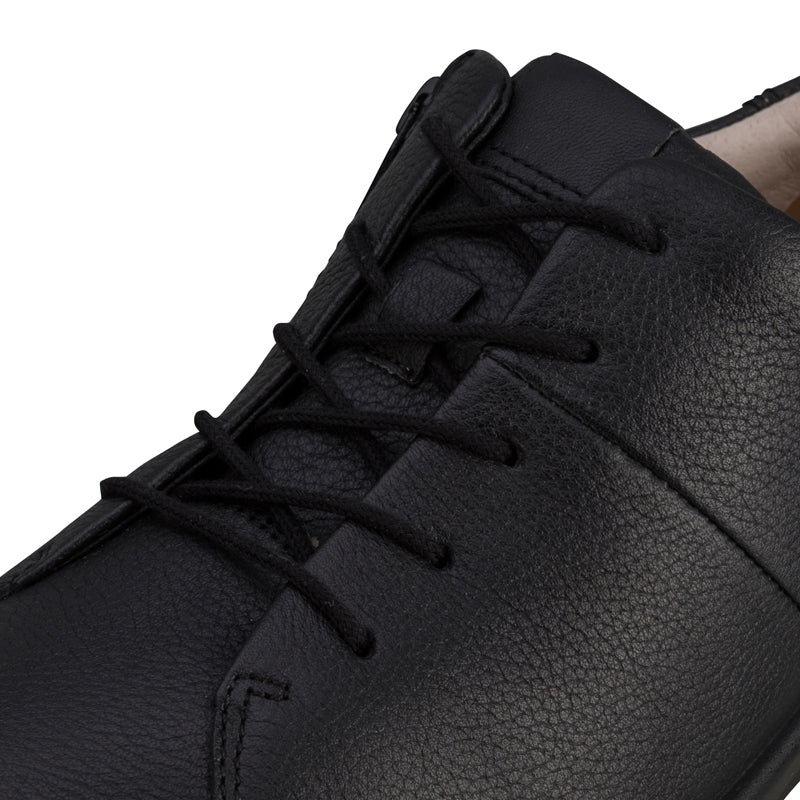 アキレス・ソルボ C 347 黒｜牛革4Eファスナー付きシューズ