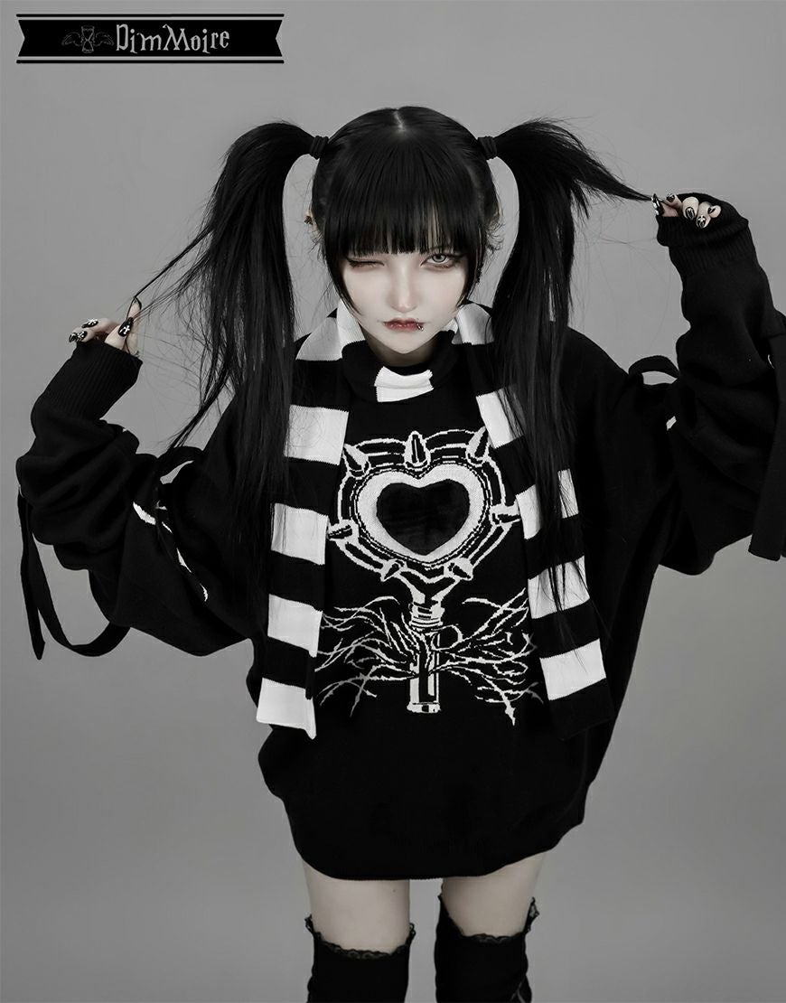 DimMoire【ディムモアール】超ロングスリーブニットII/Black