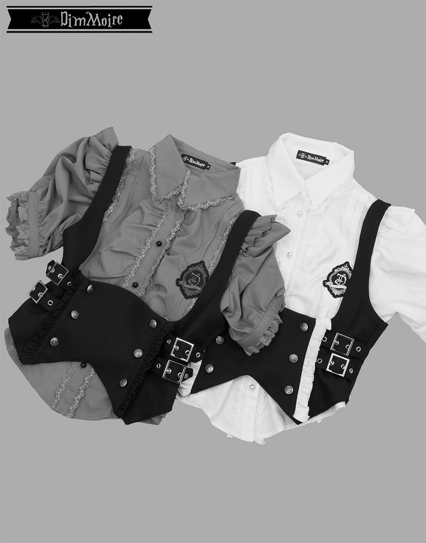 DimMoire【ディムモアール】DimMoire学園ブラウス+ジレset/White×Black