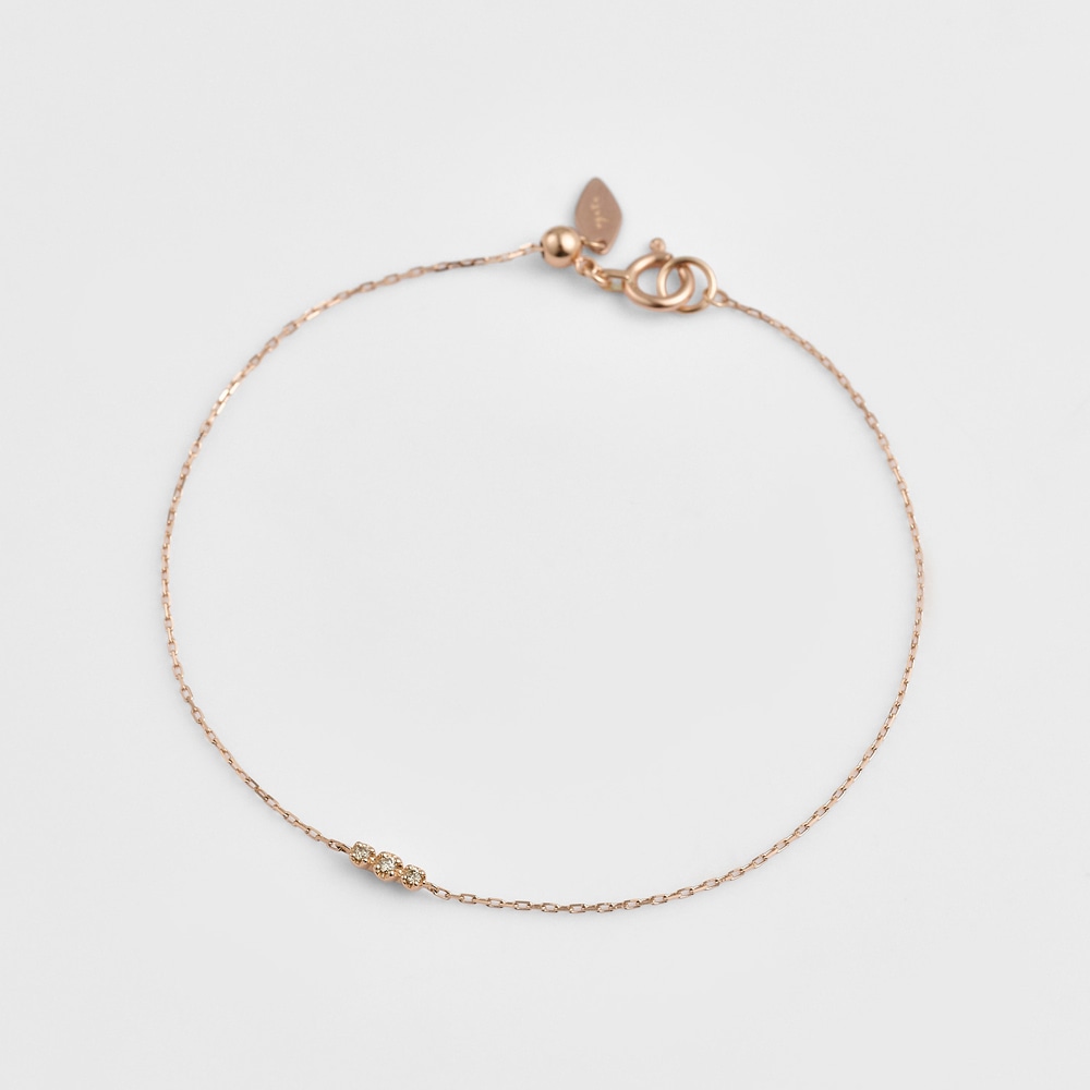 WEB限定》K10ダイヤモンドブレスレット（ピンクゴールド