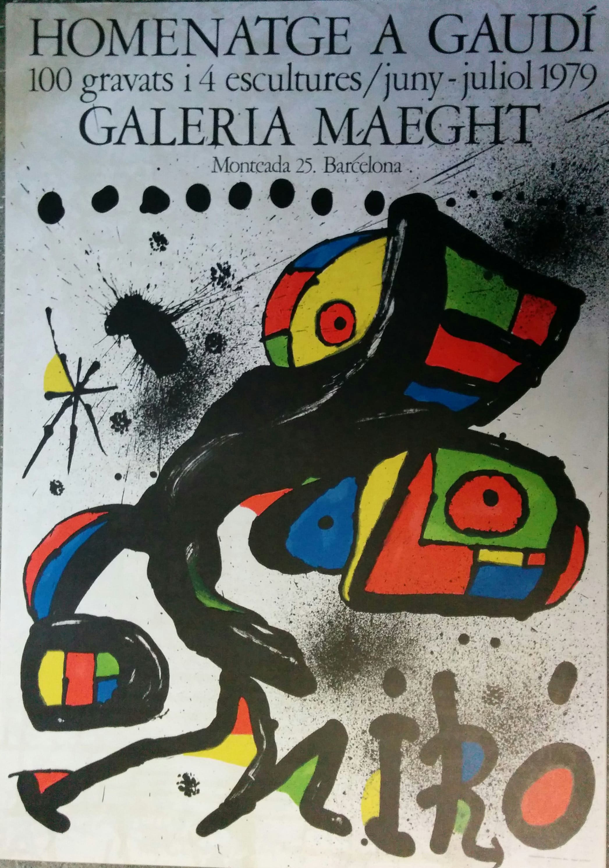 ジョアン・ミロ 【ガウディへのオマージュ】イメージサイズ75x53cm