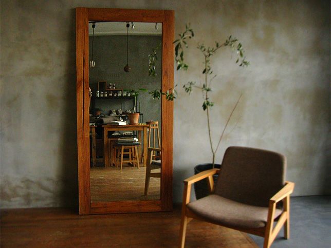 送料無料】オールドチークミラー L | 家具・インテリア a.depeche