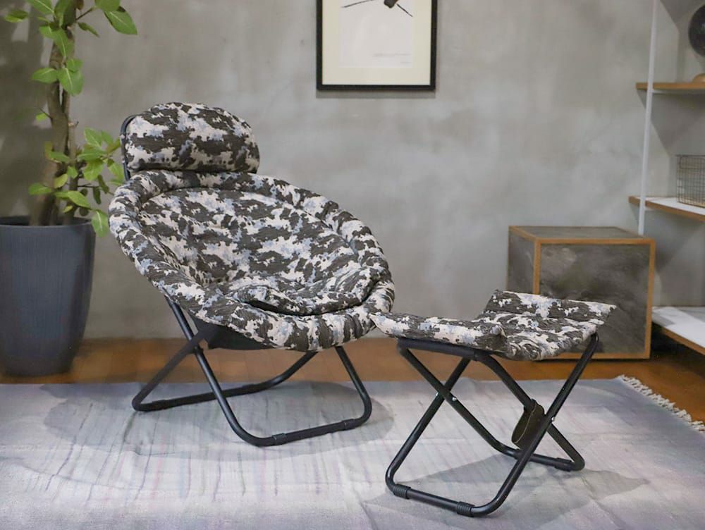 2way フォールディングチェア＋同色のオットマンセット