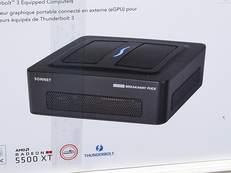 小型PCサイズのGPUボックス「eGFX Breakaway Puck」にRadeon RX 5000