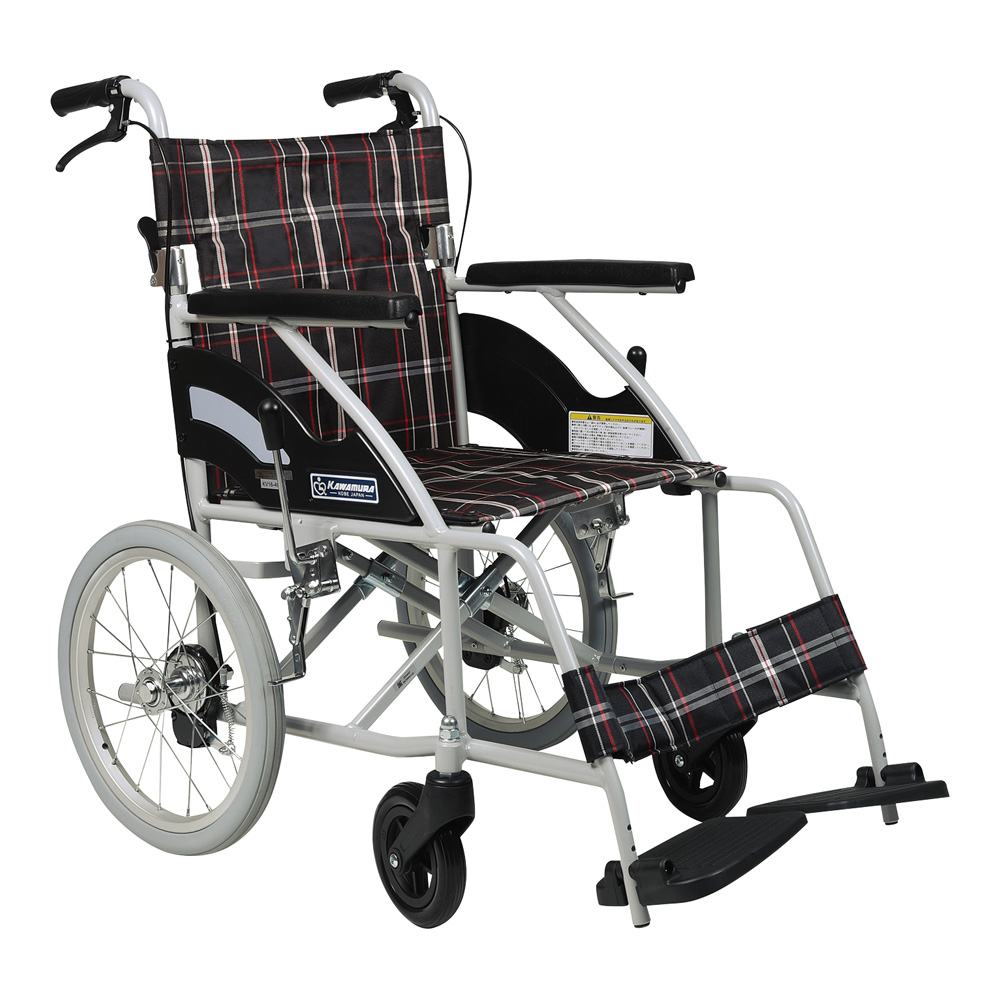 68-4179-63 KVシリーズ アルミ標準型車いす 介助用 背折れ式 介助