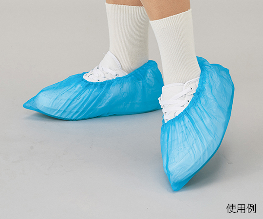7-6267-02 プロシェアポリエチレンシューズカバー 青 100枚入 【AXEL