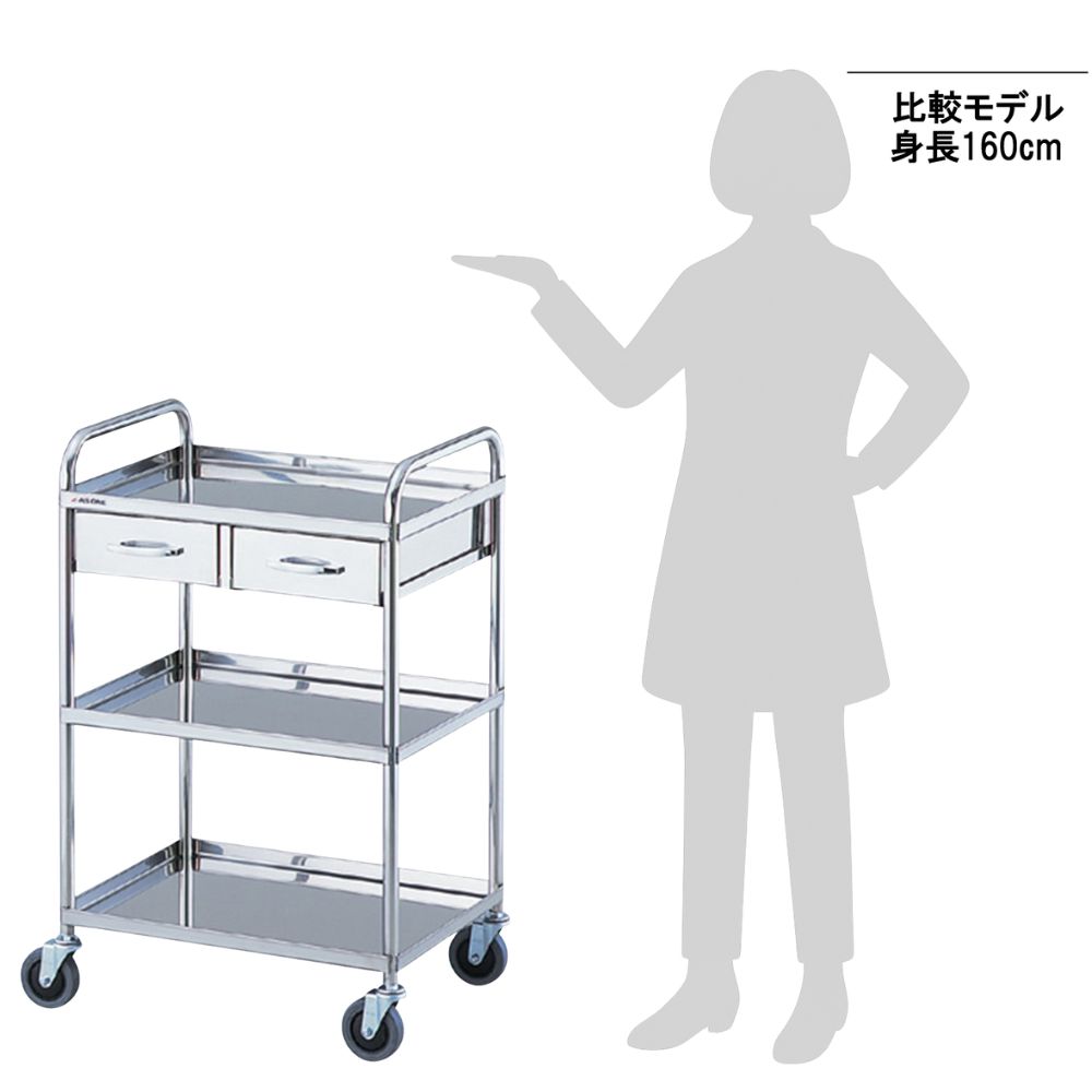 1-7633-02 サイレントラボカート 3段 【AXEL】 アズワン