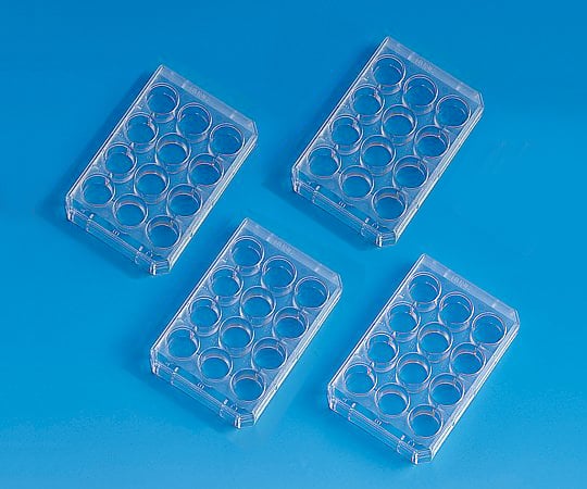 2-5464-03 マルチディッシュ 丸型（12ウェル）1箱（1枚×75袋入