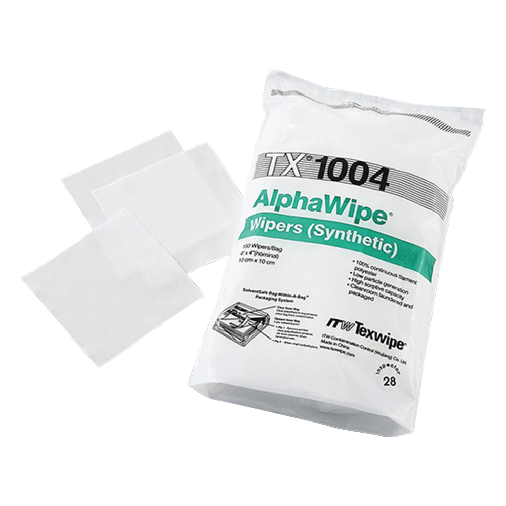 3-6998-01 アルファワイパー 4×4インチ 1袋（150枚/袋×2袋） TX1004