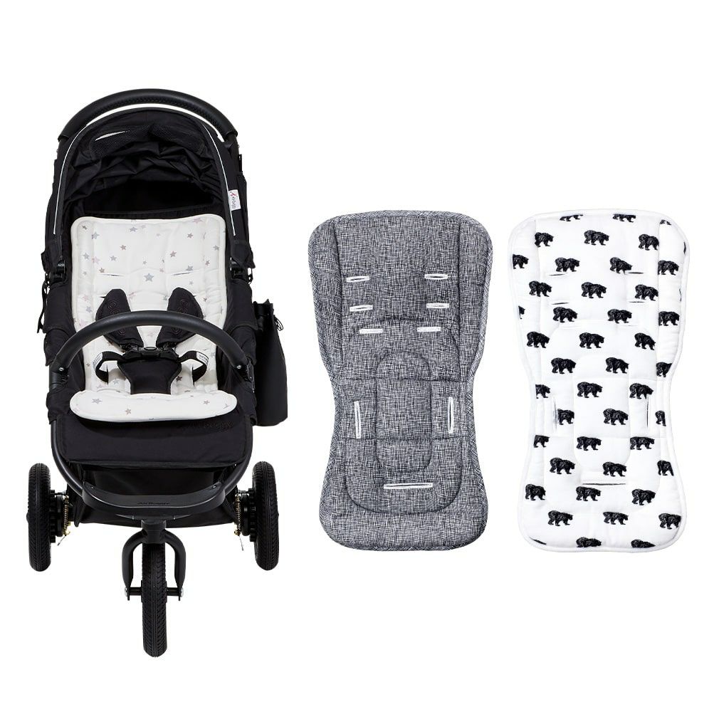 美品 エアバギー ダクロンフレッシュストローラーマット ハート柄 双子