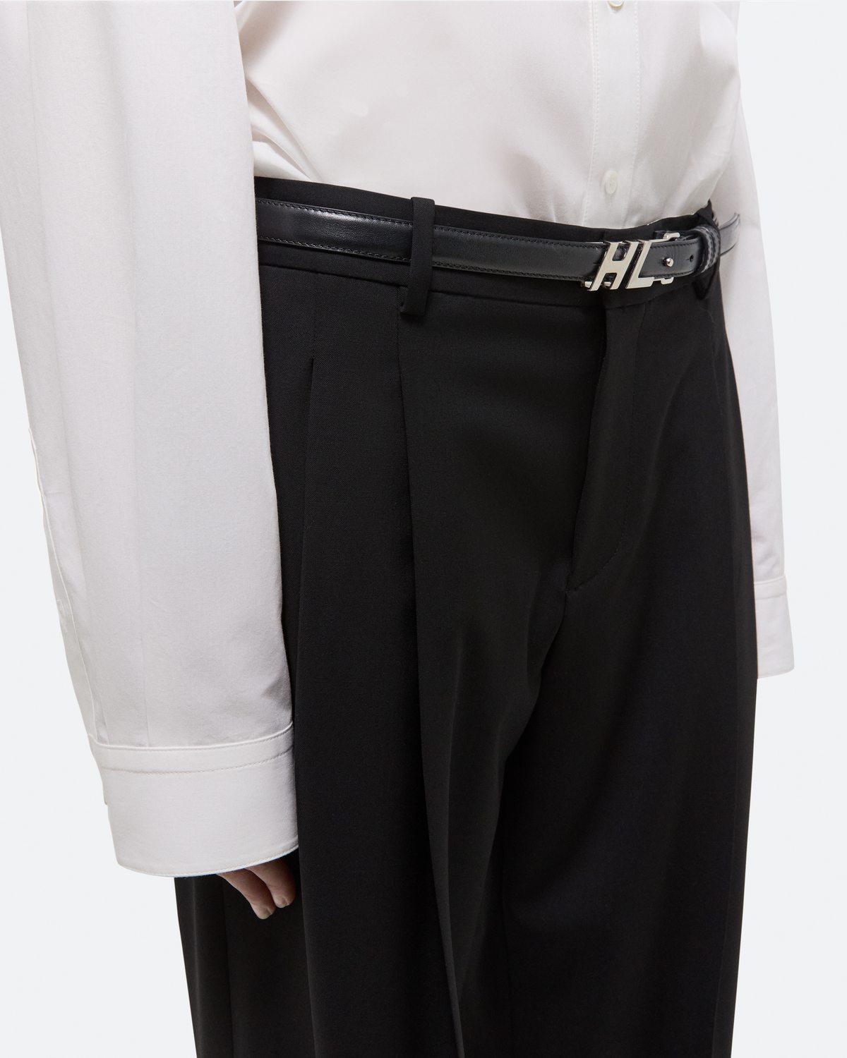 Helmut Lang Leather Logo Belt | HELMUTLANG.COM