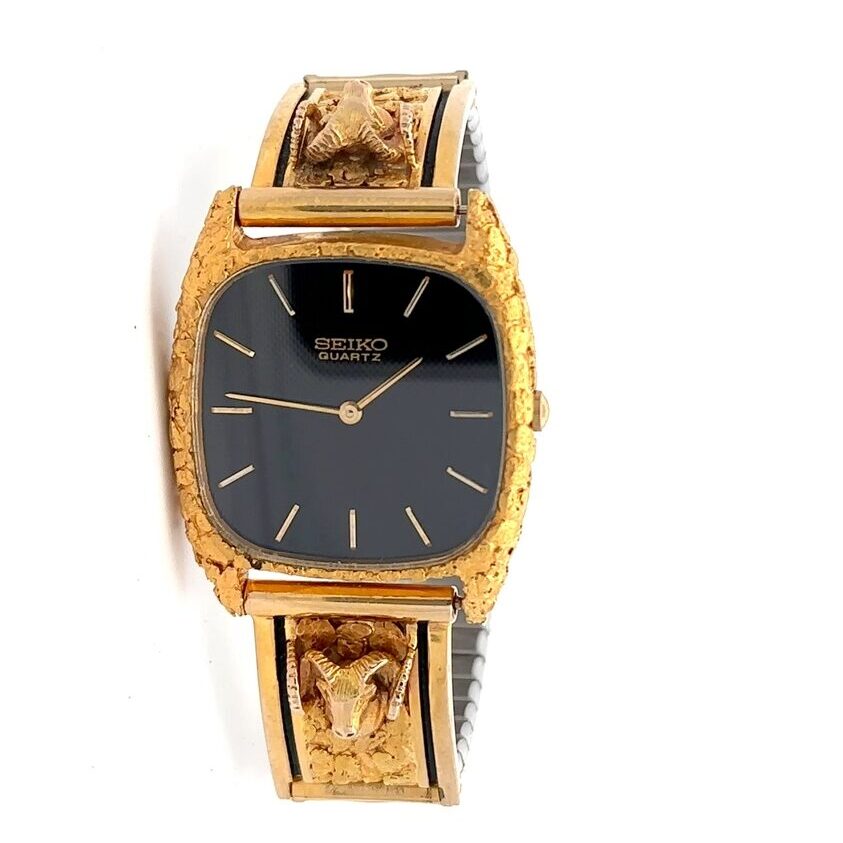 Seiko Gold Nugget & Rams Head Estate Watch - Alaska Mint