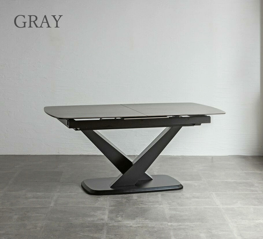 ダイニングテーブル セラミック 伸縮式 天板拡張 4人掛け 6人掛け 8人