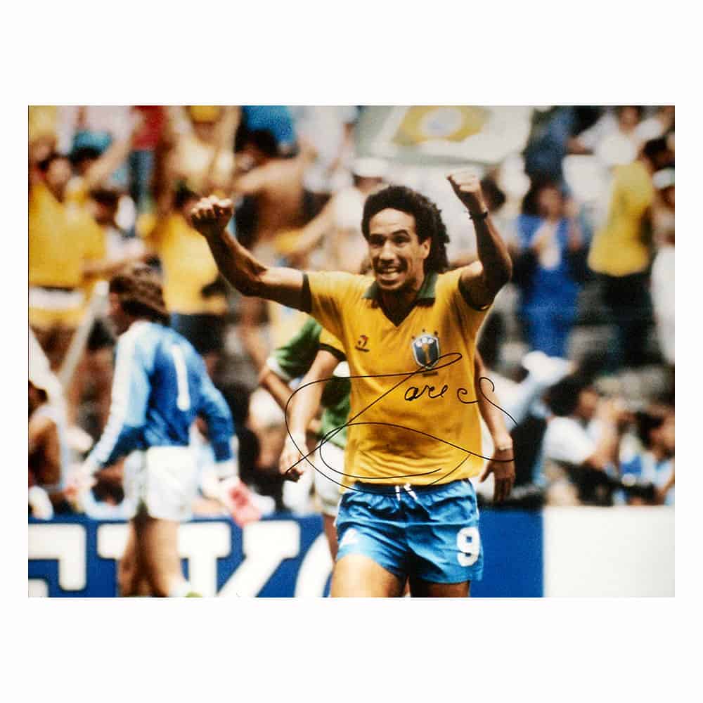 カレカが署名した 1986 年ワールドカップの写真 - オールスター署名