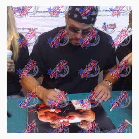 トミー・モリソンのサイン入り16×12写真対ジョージ・フォアマン