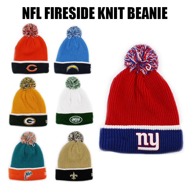 ニューエラ ニットキャップ ビーニー NFL FIRESIDE POM KNIT BEANIE