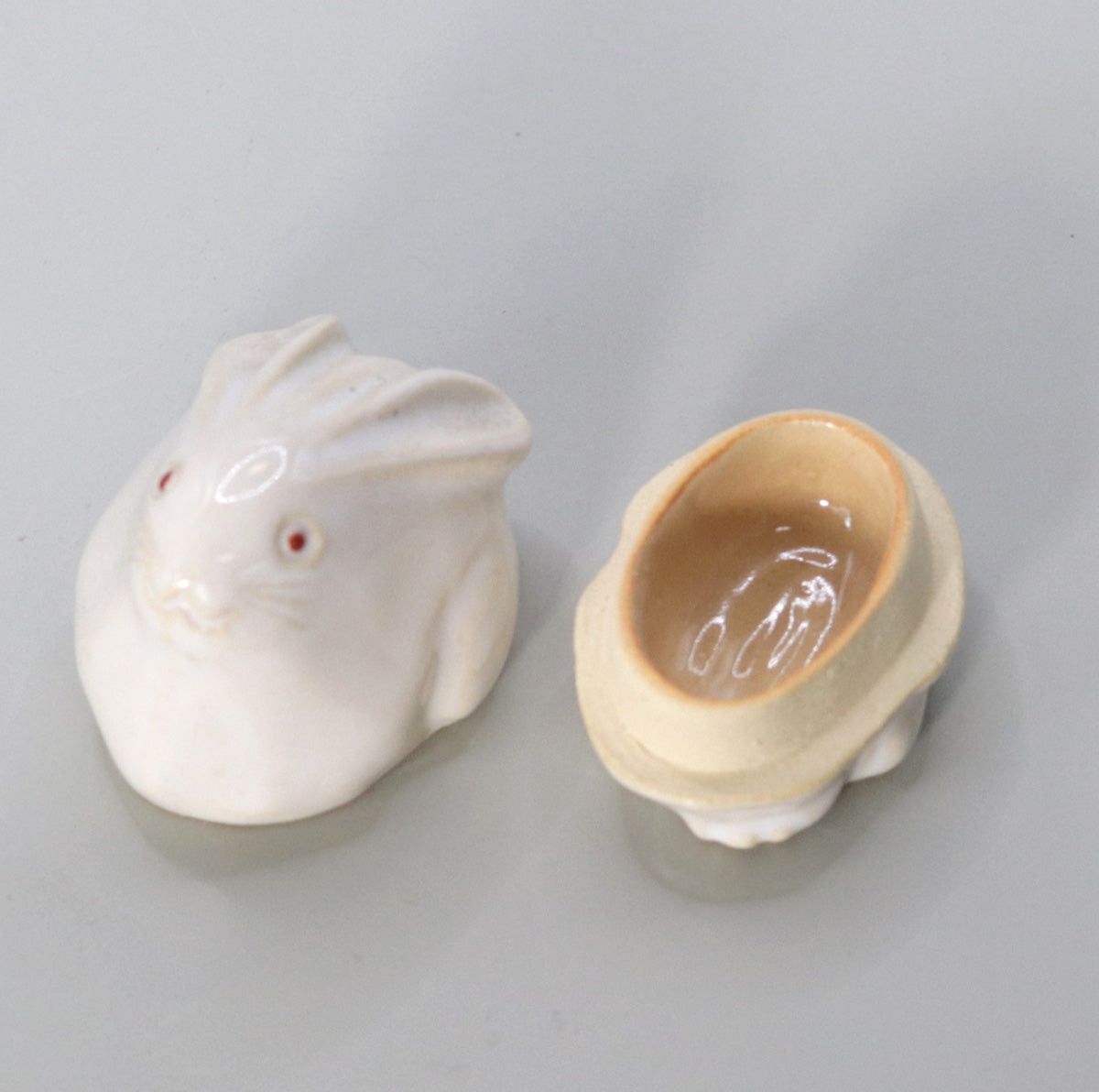 古 赤膚焼 古 赤膚焼 お福香合 お福香合 古 赤膚焼 お