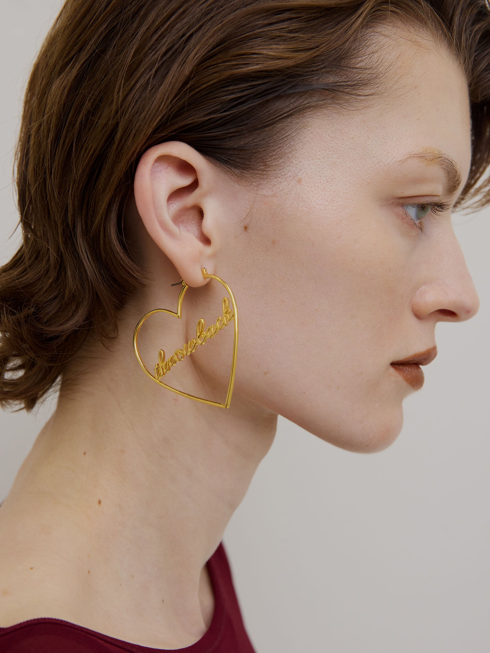 NICKEL FREE THROWBACK HEART PIERCE