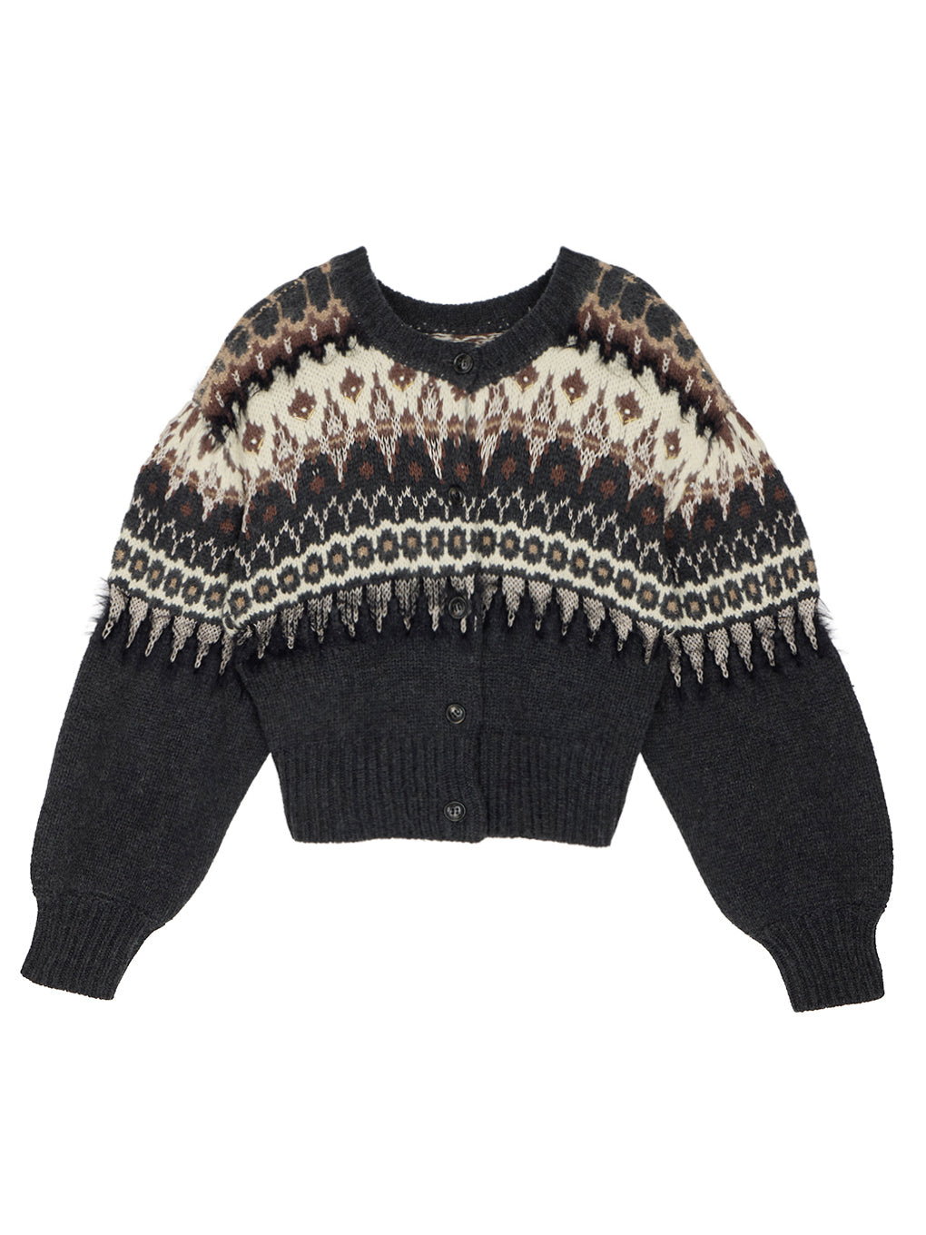 UND 2WAY LADY NORDIC KNIT CARDIGAN