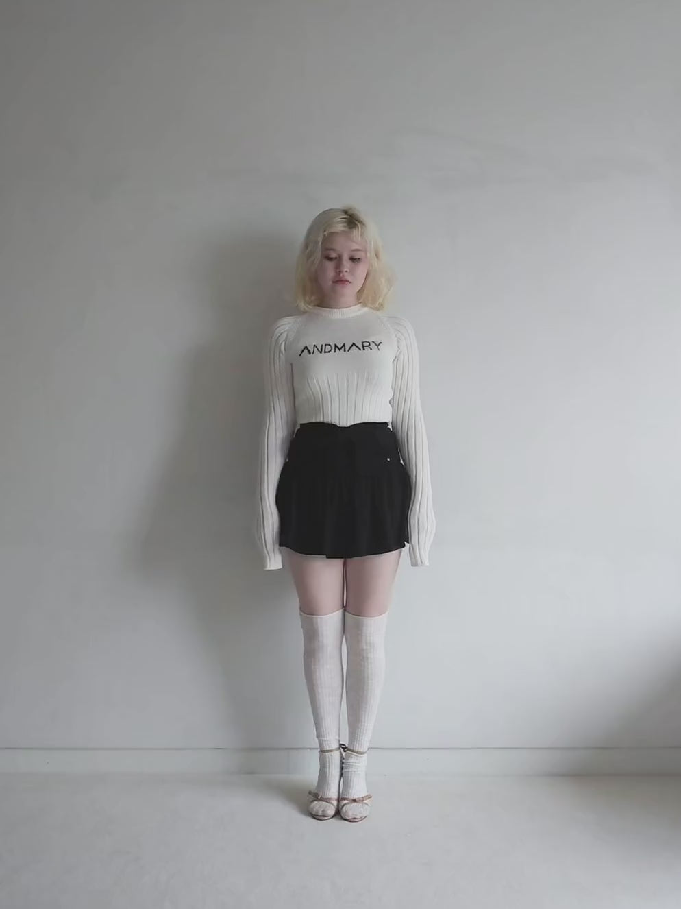 ANDMARY】Mary logo knit tops