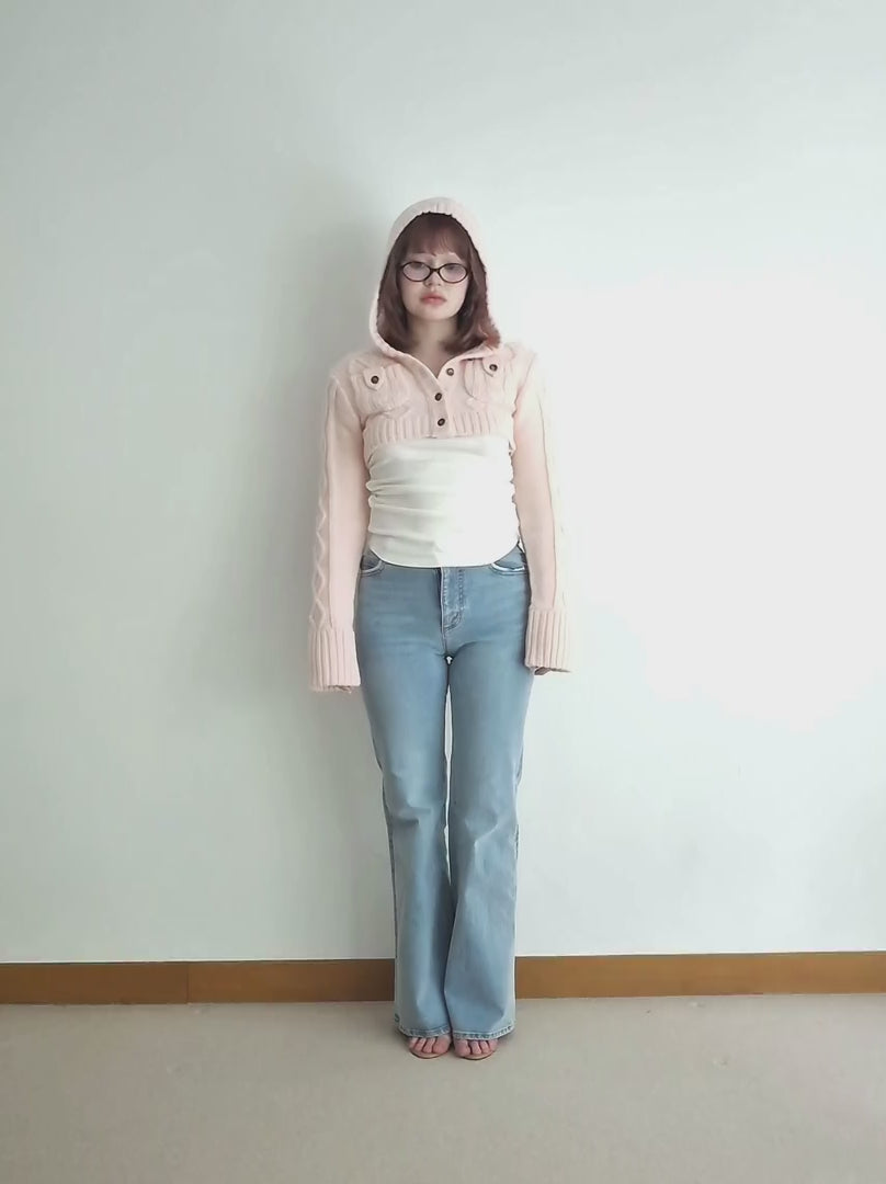 ANDMARY】Mary logo cable knit set