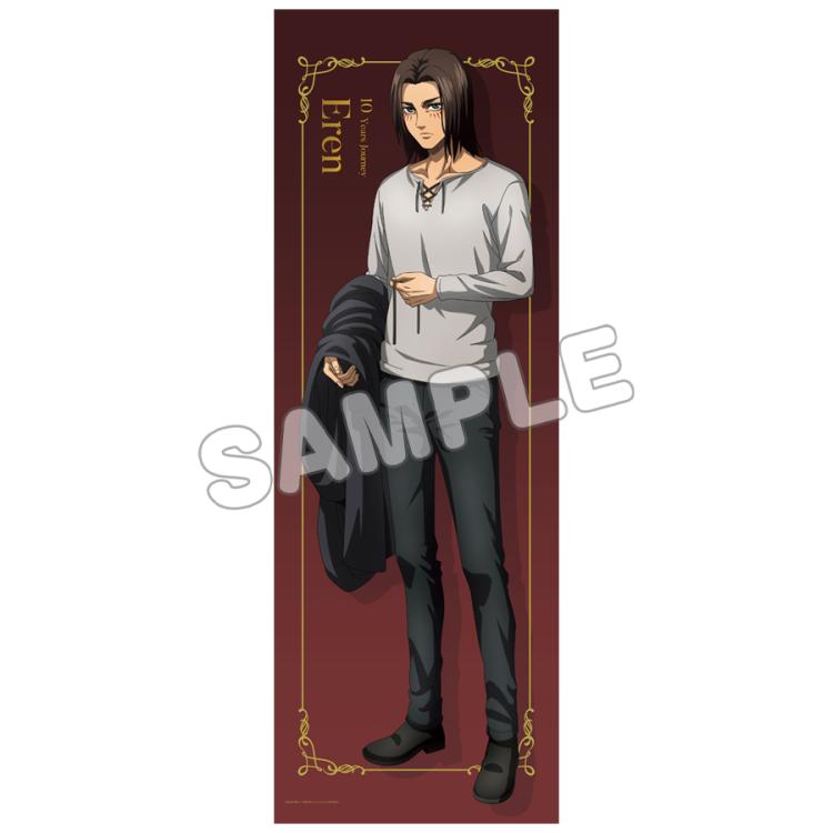 描き下ろしほぼ等身大タペストリー／エレン／進撃の巨人 10 Years