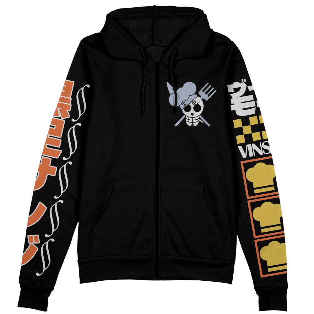 Vinsmoke Sanji One Piece Streetwear Zip Hoodie Jacket | Anime Ape