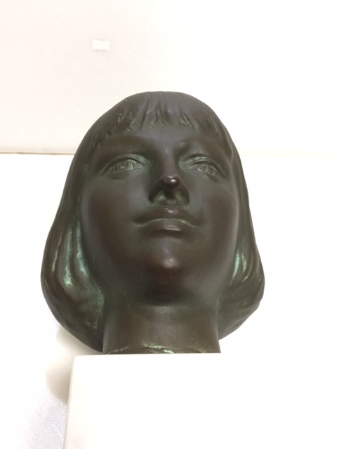 舟越保武作 少女 アンナ ブロンズ像 21．0cm 1．9kg 当時物