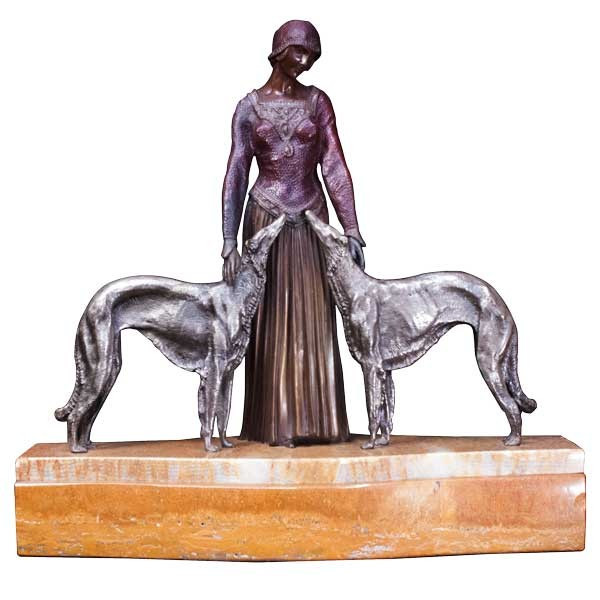 ドイツ19世紀 「Geo.Wagner」フランスアール・デコ ダンサーブロンズ像