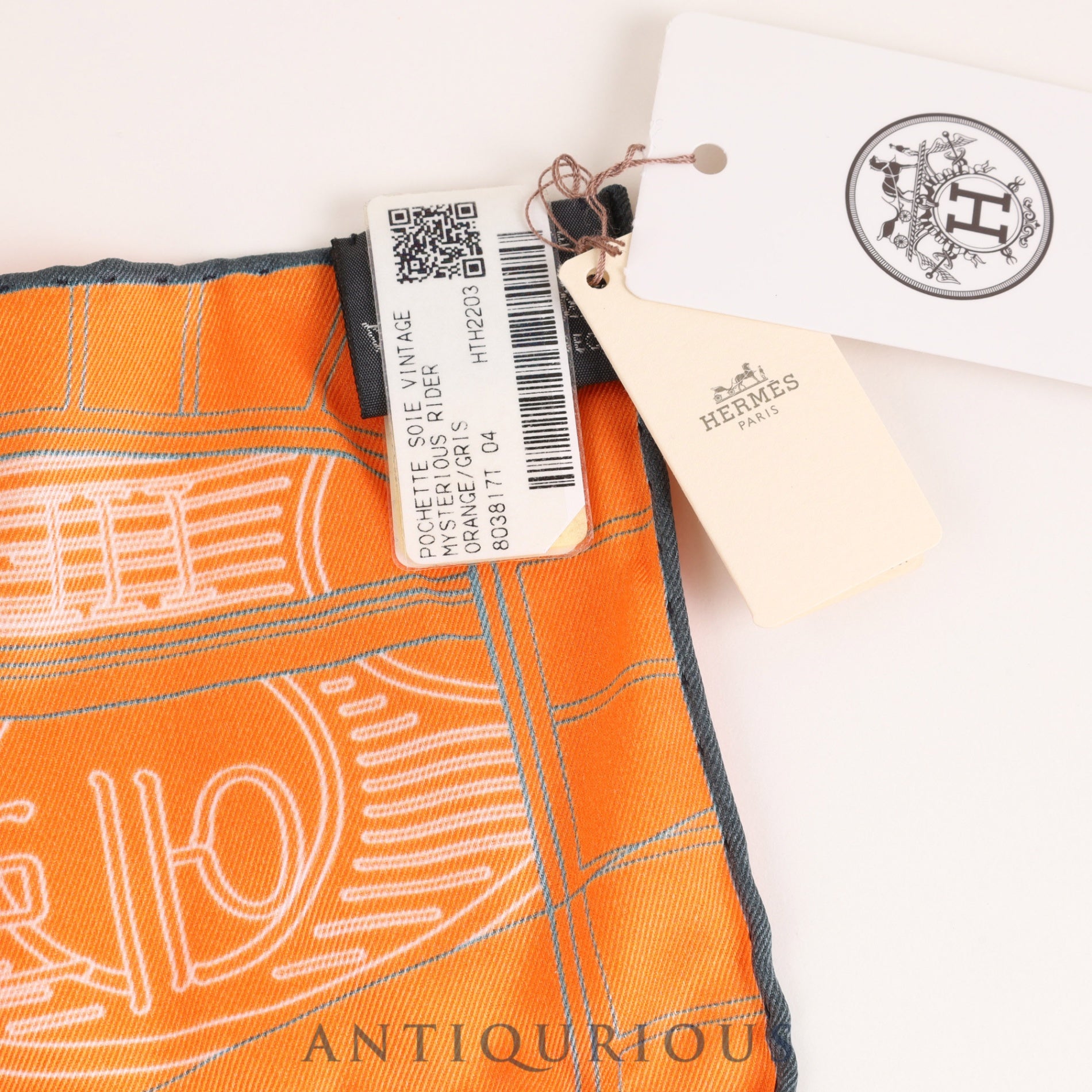 エルメス スカーフ カレ45 ミステリアス ライダー SILK100% 箱 タグ