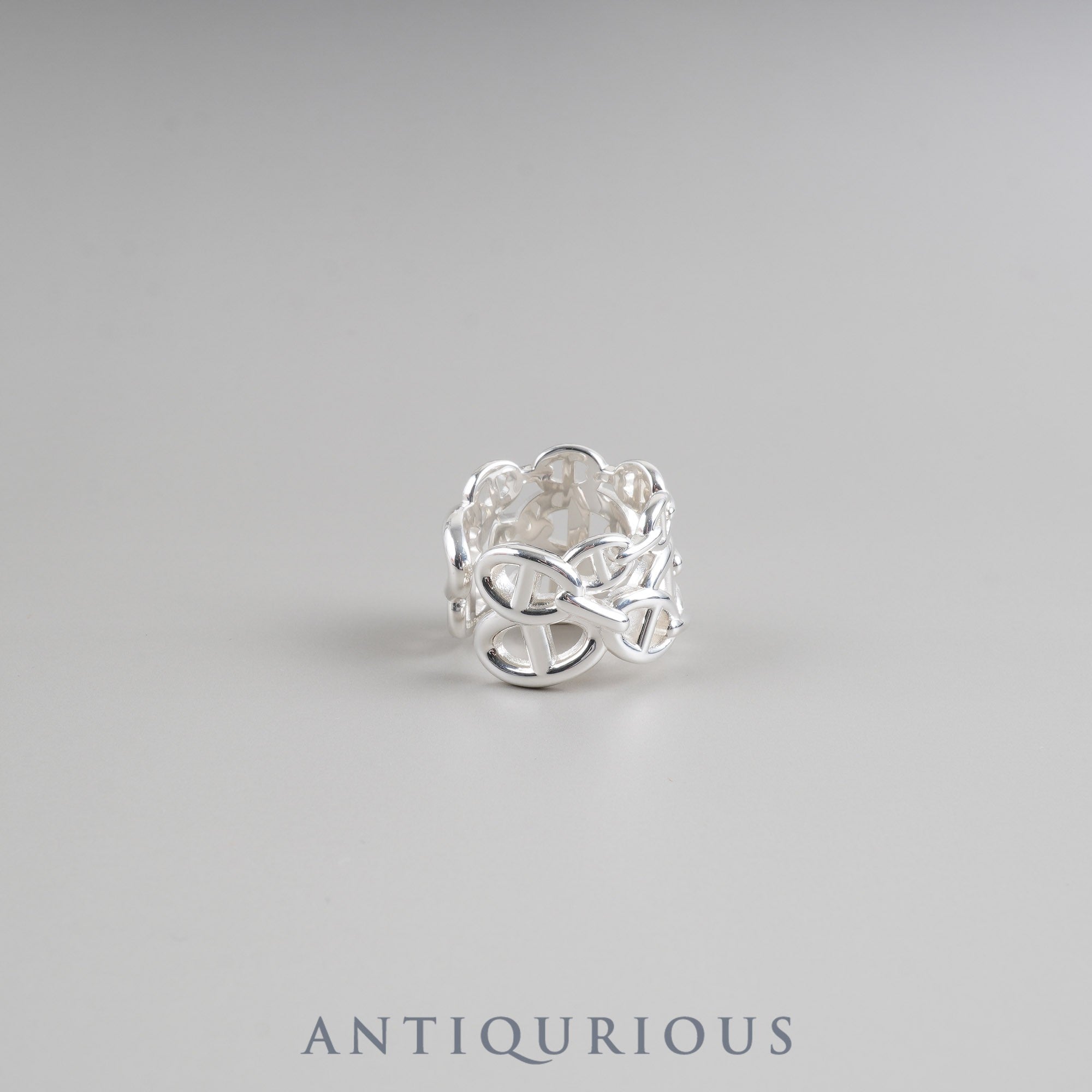 エルメス リング シェーヌダンクル アンシェネ GM SV925 #55 箱 保証書