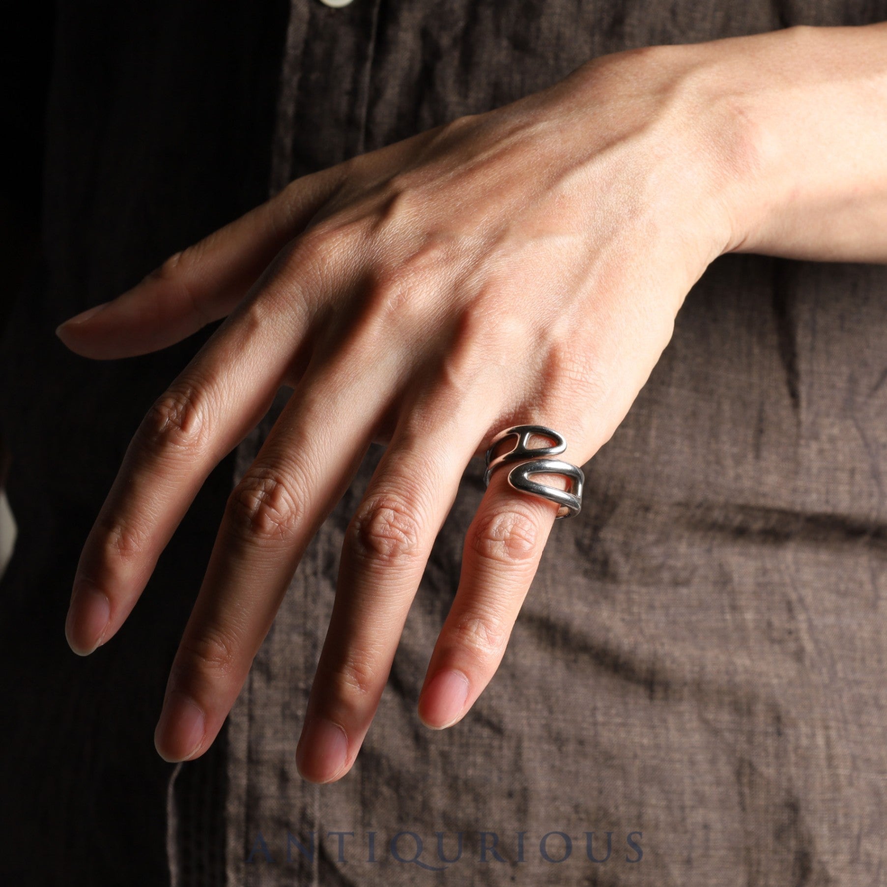 エルメス リング シェーヌダンクル ツイスト スターリングシルバー #53