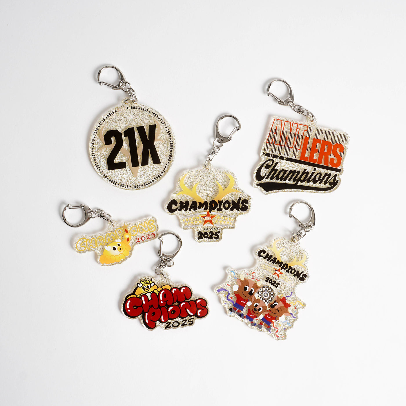 25J1リーグ優勝記念ラメ入りアクリルキーホルダー（全6種）【予約