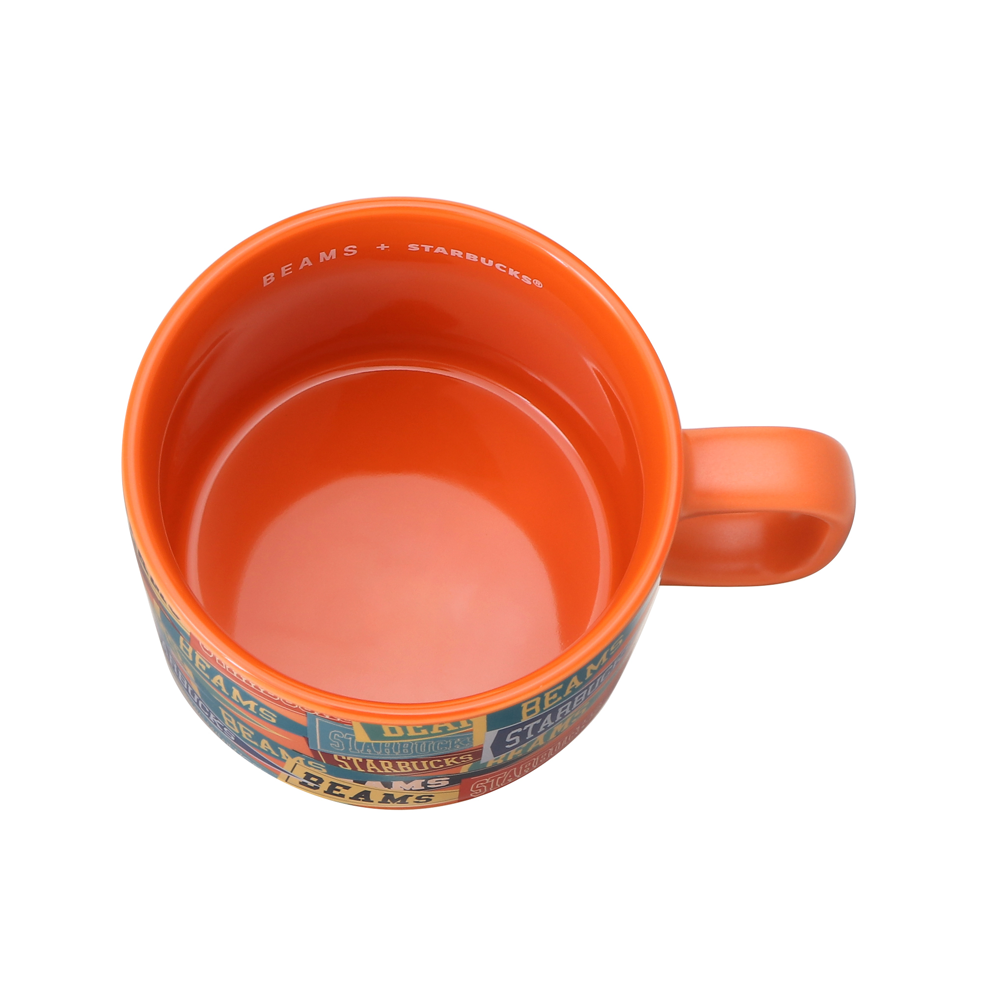 BEAMS リサイクルセラミックマグ Pennant Design オレンジ 355ml