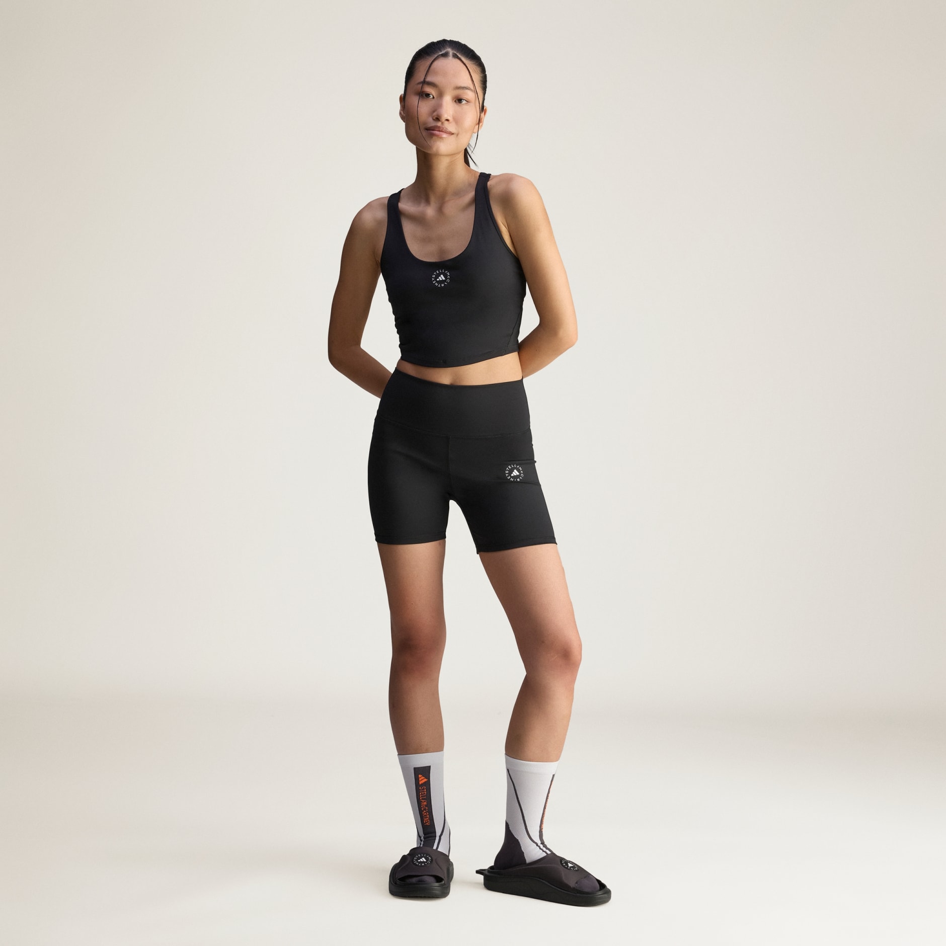 CLOTHING - adidas By Stella McCartney Short Yoga Leggings - Black
